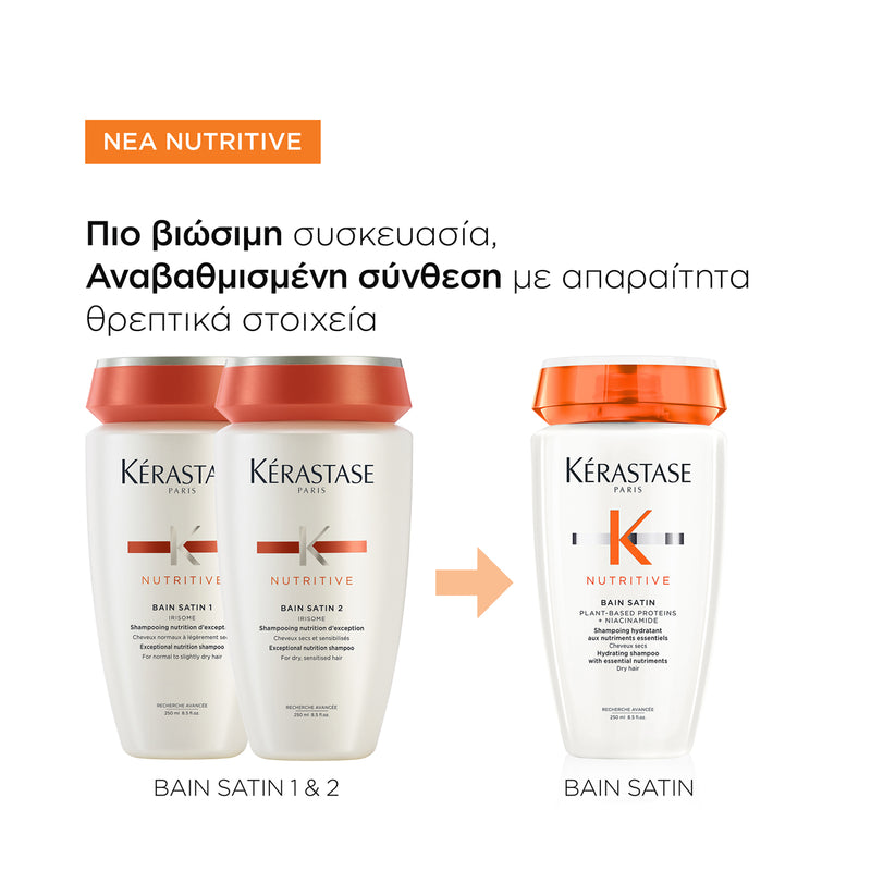 Kerastase Nutritive Bain Satin Ενυδατικό Σαμπουάν με Θρεπτικά Συστατικά για Ξηρά Μαλλιά 250ml