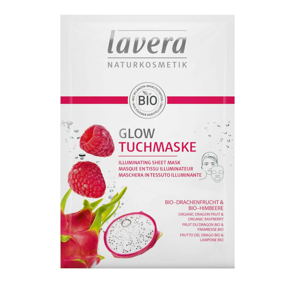 Lavera Illuminating Sheet Mask with Organic Dragon Fruit & Raspberry