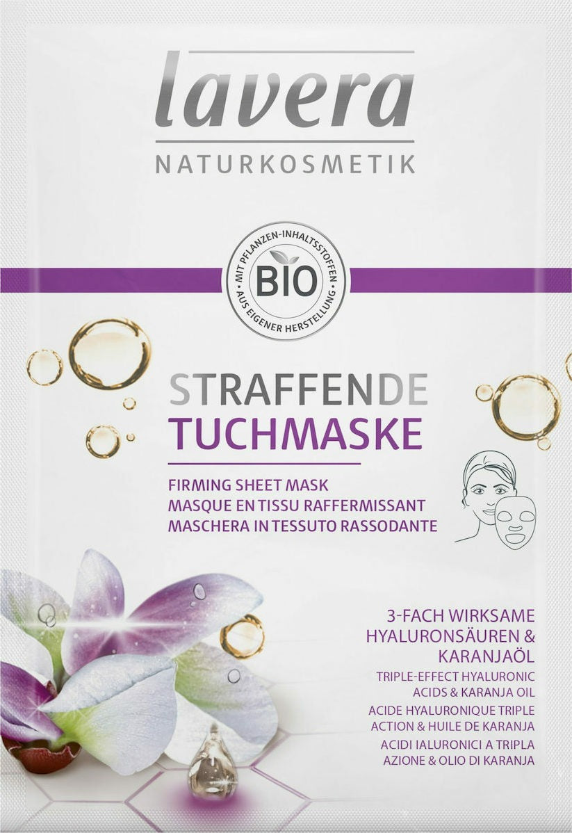 Lavera Firming Sheet Mask with Triple Effect Hyaluronic Acids &amp; Karanja Oil
