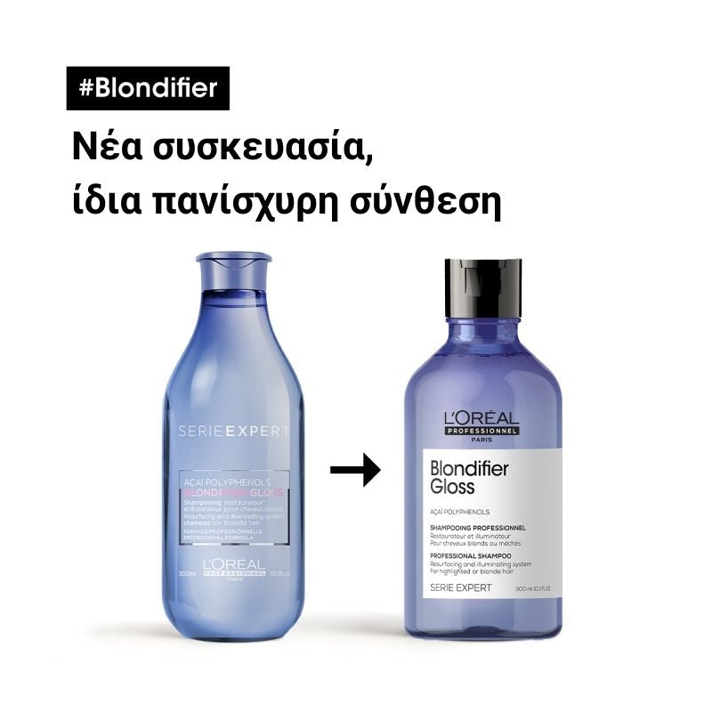 L'Oreal Professionnel Serie Expert Blondifier Σαμπουάν Για Ζεστά Ξανθά Μαλλιά 300ml