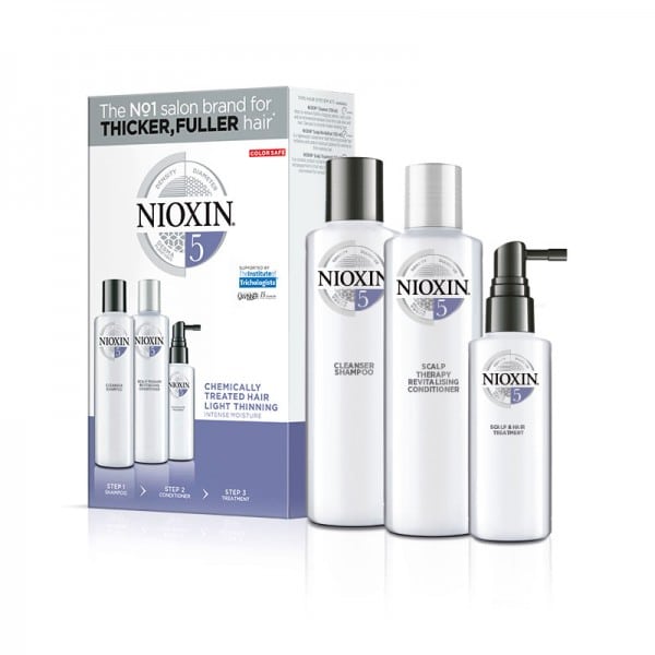 Nioxin KIT XXL System 5 (Shampoo 300ml, Conditioner 300ml, Treatment 100ml)