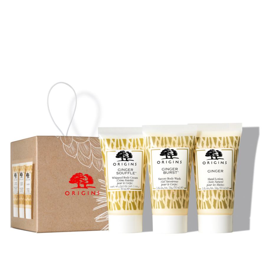 Origins Ginger Greetings Set (Body Cream 30ml, Body Wash 30ml, Hand Lotion 30ml)