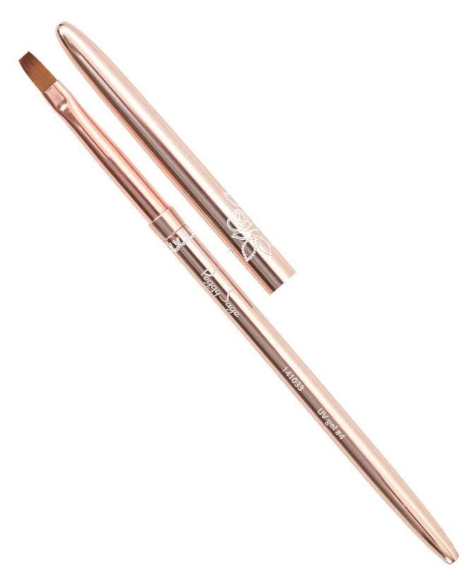 Peggy Sage Flat-tipped UV Gel Synthetic Brush Rose Gold 