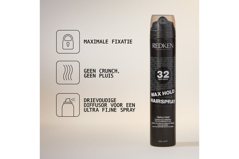 Redken Hairspray Triple Take 32 For Absolutely Strong Hold 300ml