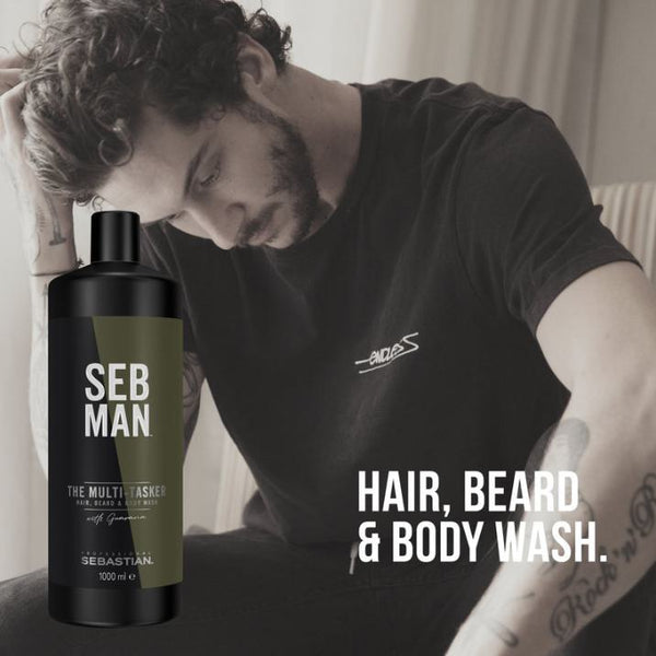 Sebastian Professional Seb Man The Multi-Tasker 3In1 Hair, Beard & Body Wash 1000ml