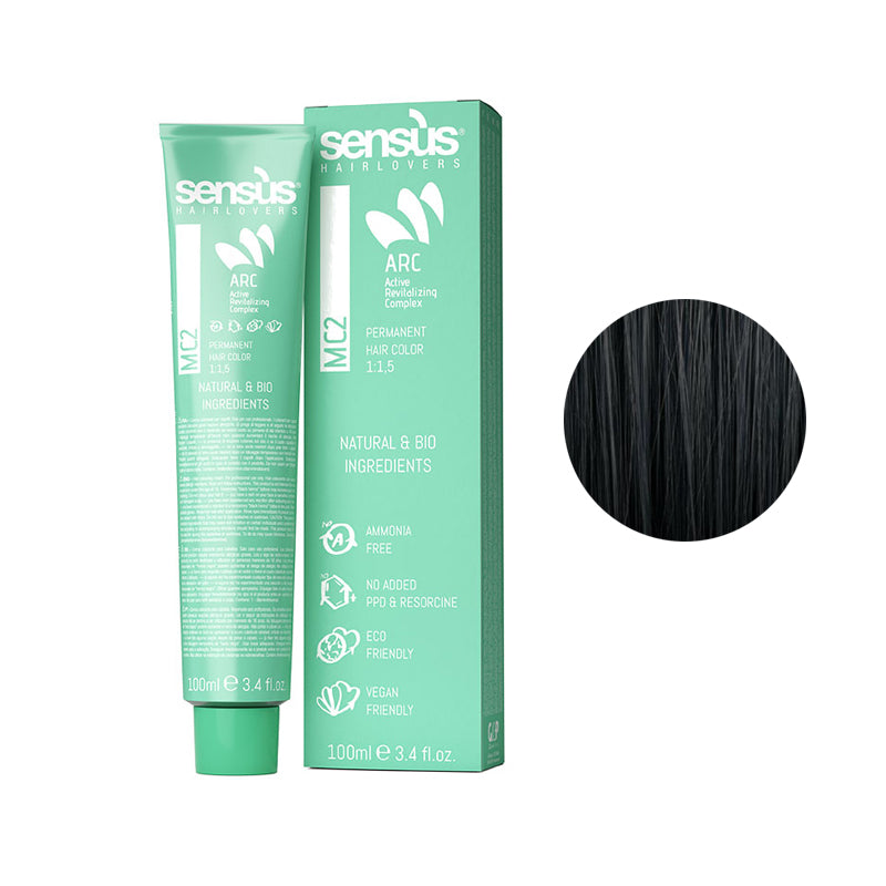 Sensus Mc2 Permanent Hair Color 1.0 Black 100ml