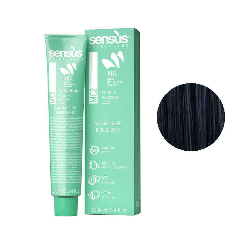 Sensus Mc2 Permanent Hair Color 1.11 Black Blue 100ml