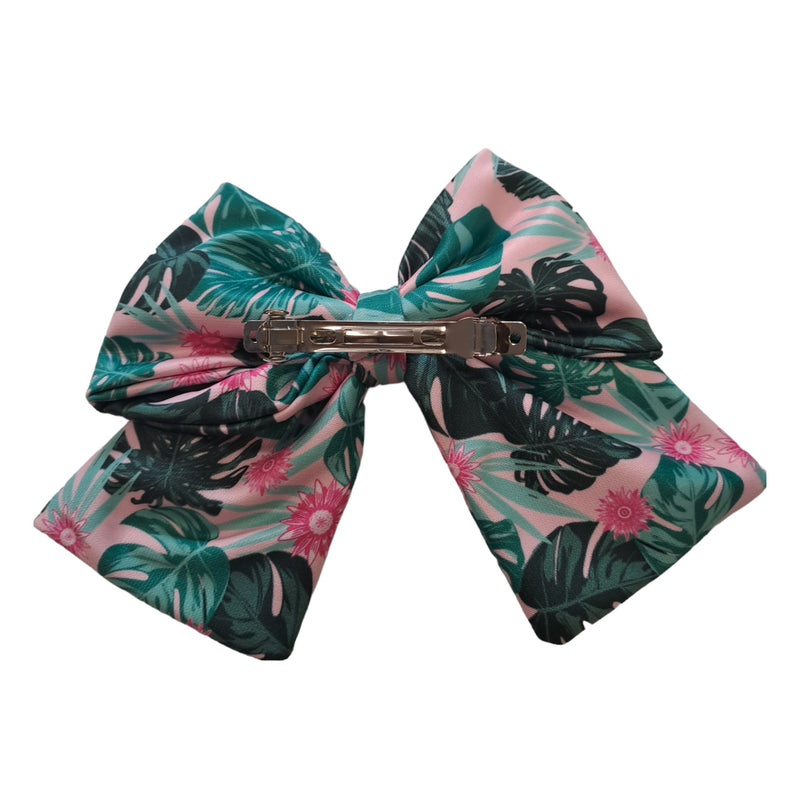 Stretchbio Sailor Bow Clips Tropical Pink Green