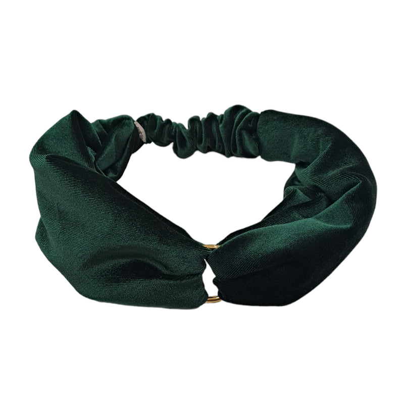 Strechibio Velvet Ribbon with Metal - Emerald